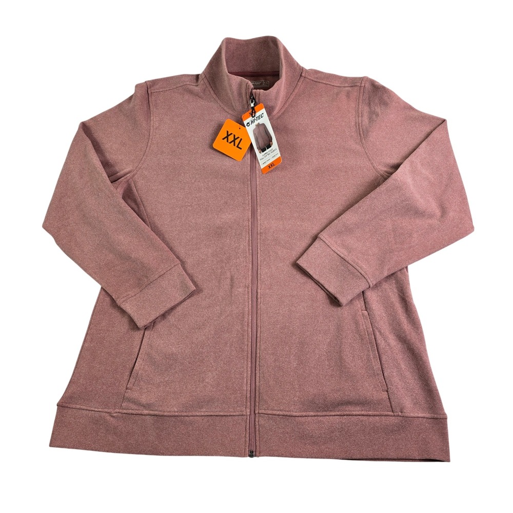 Hi-Tec Tec Fleece Jacket Women XXL Mauve Full Zip Thermo Flex Outdoor Cozy New